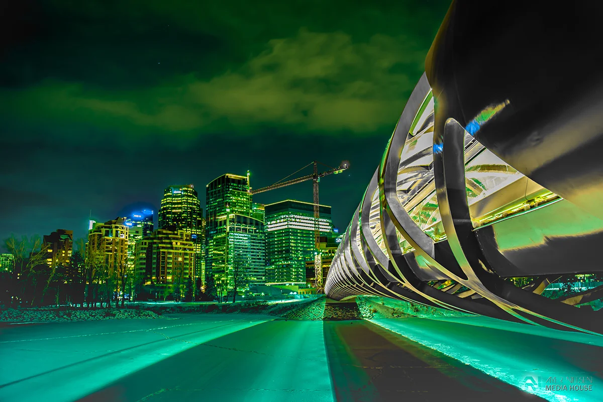 Green Peace Bridge Canvas