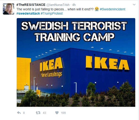 Media: Trump cites (fake) attack in Sweden