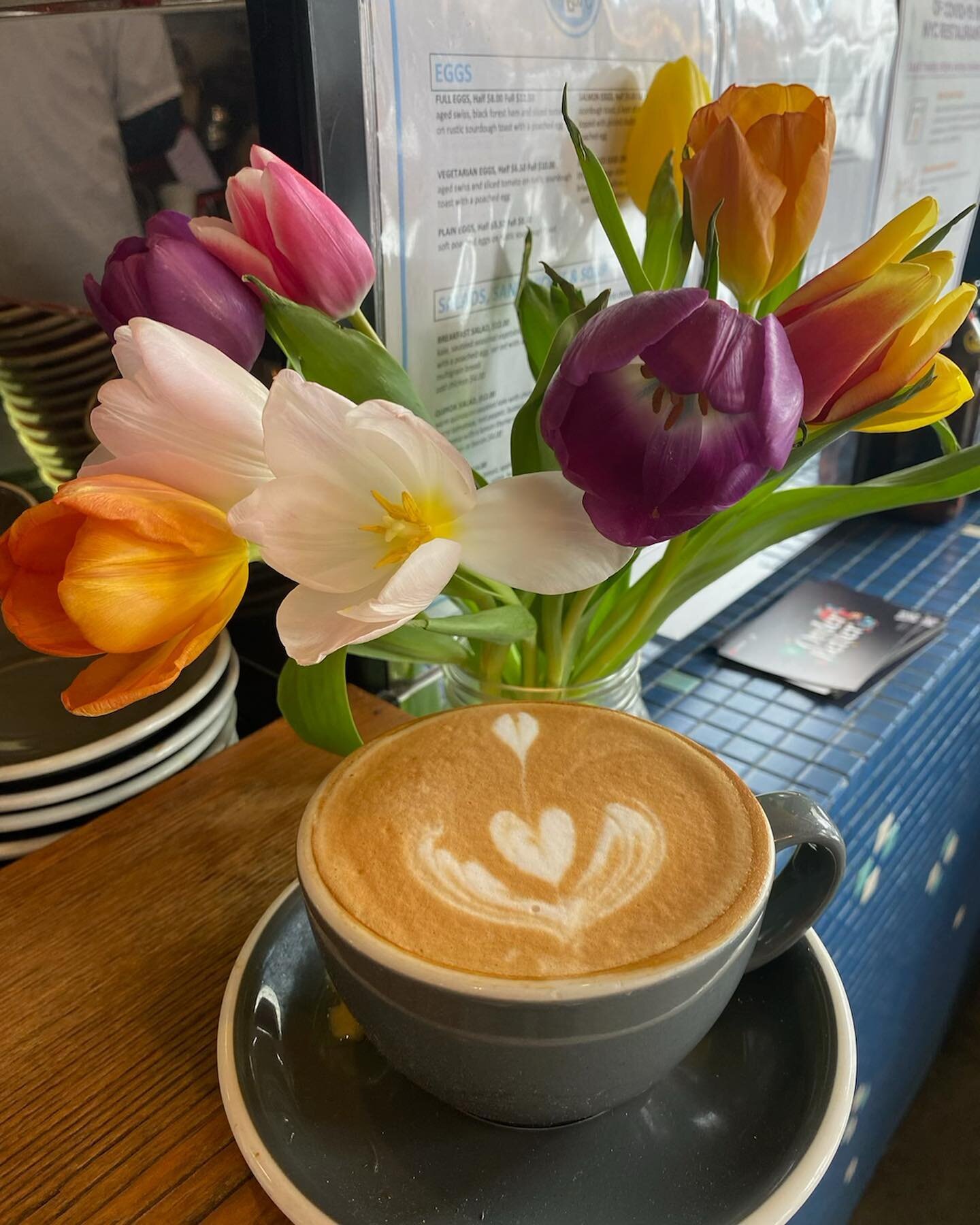 We&rsquo;ve got a spring in our step this week. Tulips and coffees and sun, oh my! Join us this week to soak it 🥰 🌷 ☕️ 📸 @alana.felice !