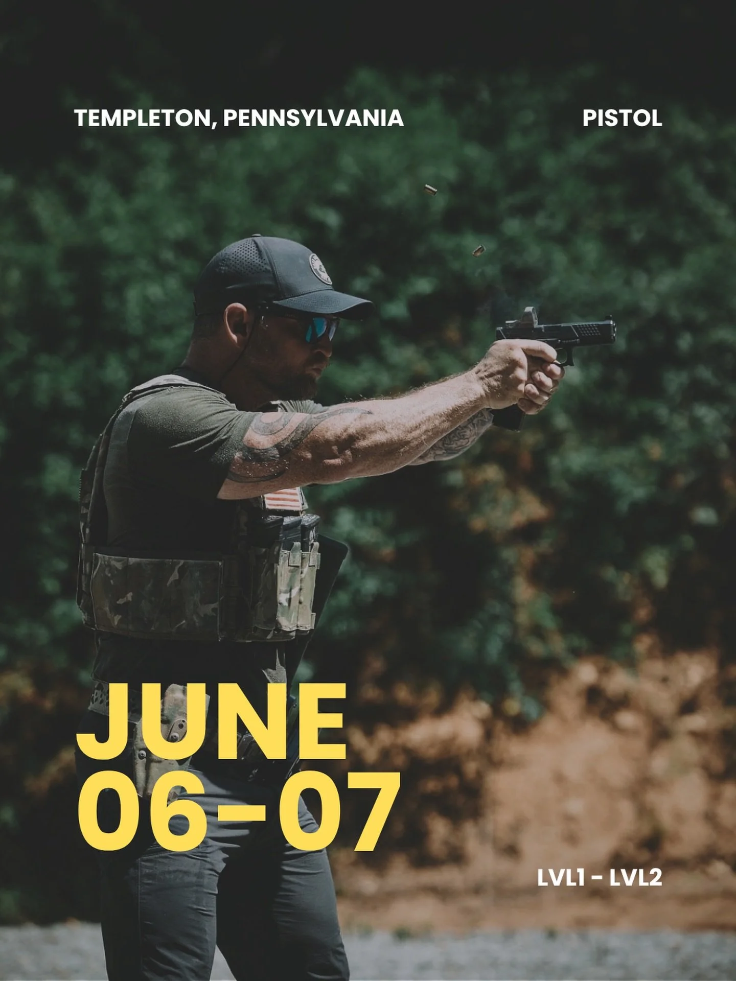 Two days. Two courses. One standard.

Pistol 1 &amp; 2 &mdash; June 6th &amp; 7th. Templeton, PA.

Secure your slot. 

Link in bio.

#baer #getoutandtrain
