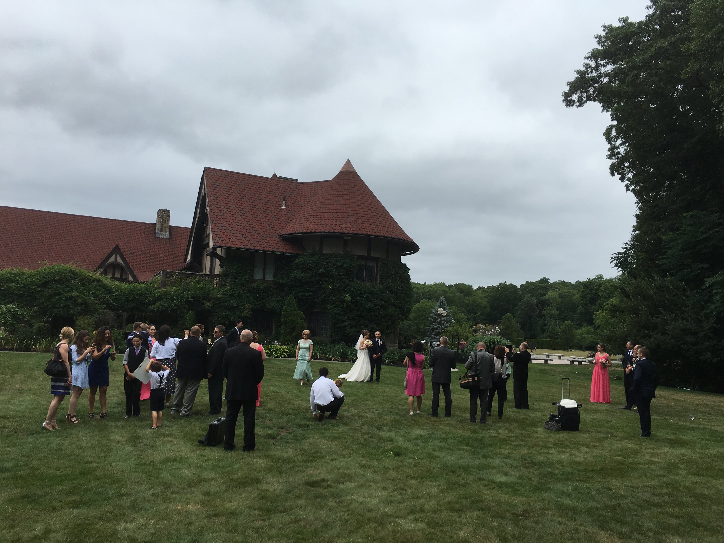 View of grounds at St. Clements Castle in Portland CT