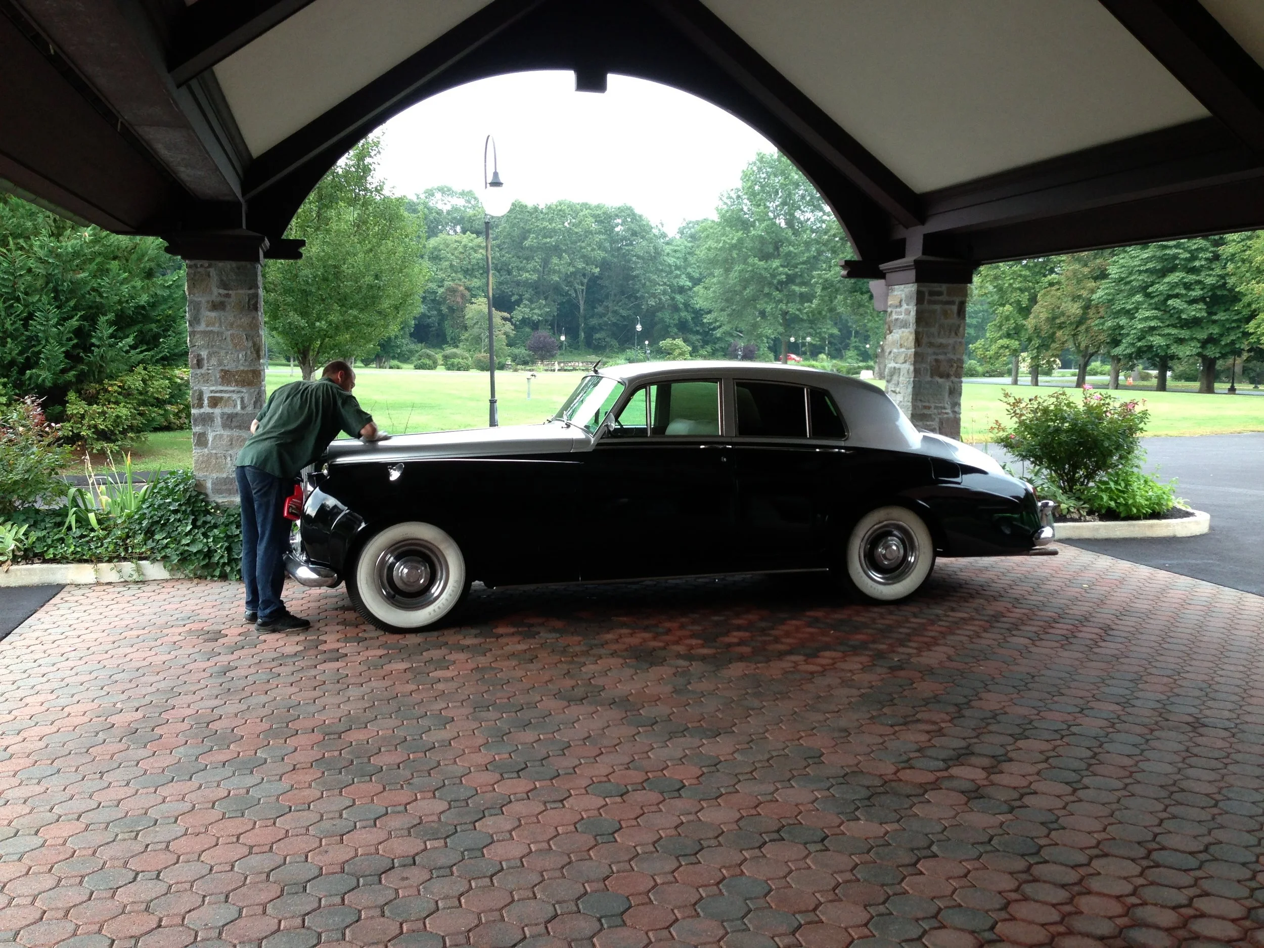 St. Clements Castle Portico (Rainy Day Sunken Garden Site) in Portland, CT
