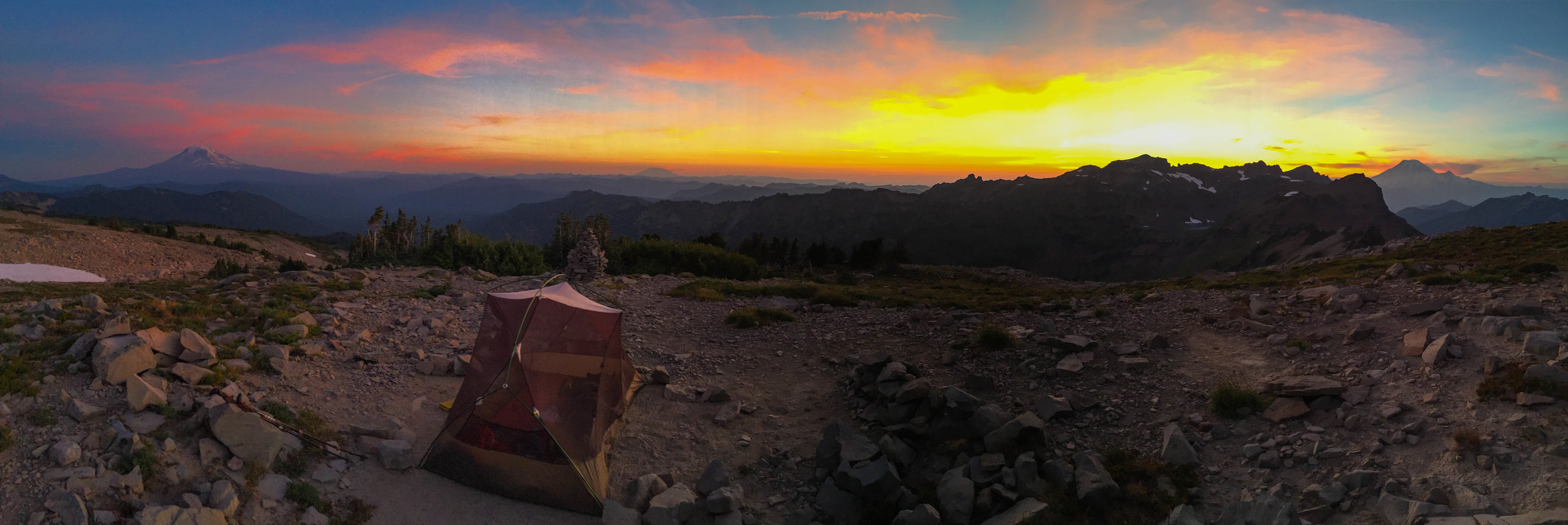Campsite less than a mile before the famous Knifes Edge, Washington, PCT.