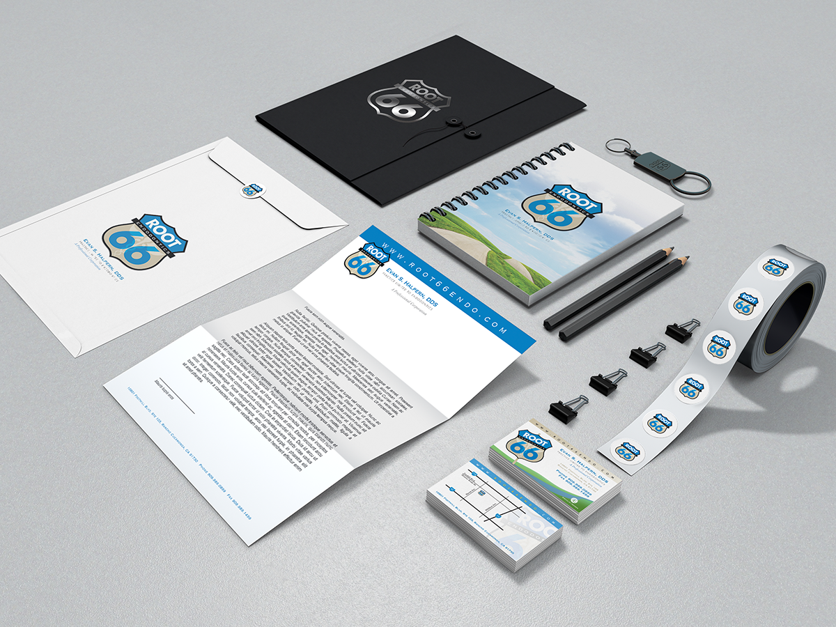 STATIONERY SET:&nbsp; LETTERHEAD, FOLDERS, REFERRAL BOOKLET, STICKER LABELS, BUSINESS CARDS