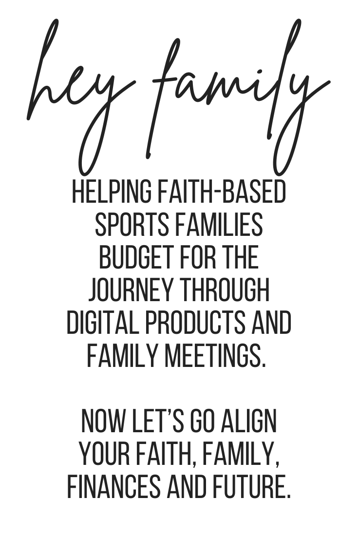 Faith-based financial planning for families raising student athletes.