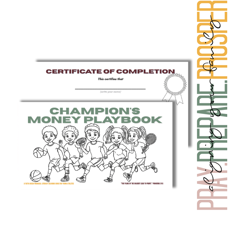 Champion's Money Playbook: A Faith-Based Financial Literacy Coloring Book for Young Athletes