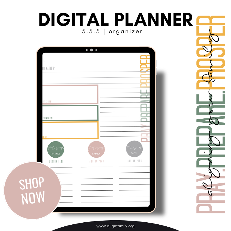 555 Goal Setting- Modern Style (Digital Notepad)