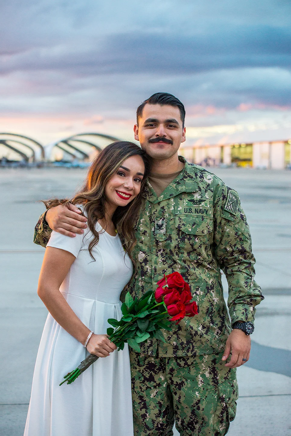 Seriously! Can you feel how content they are to be back together. I was crying behind the lens at this Navy Homecoming on NAS Lemoore. Photo by Lillian Short.