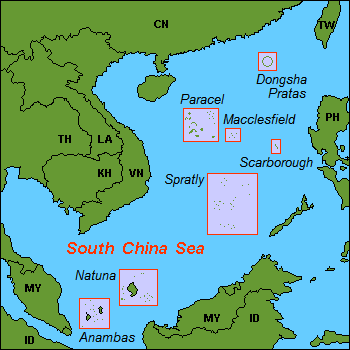 Public domain photo of the approximate location of Scarborough Shoal