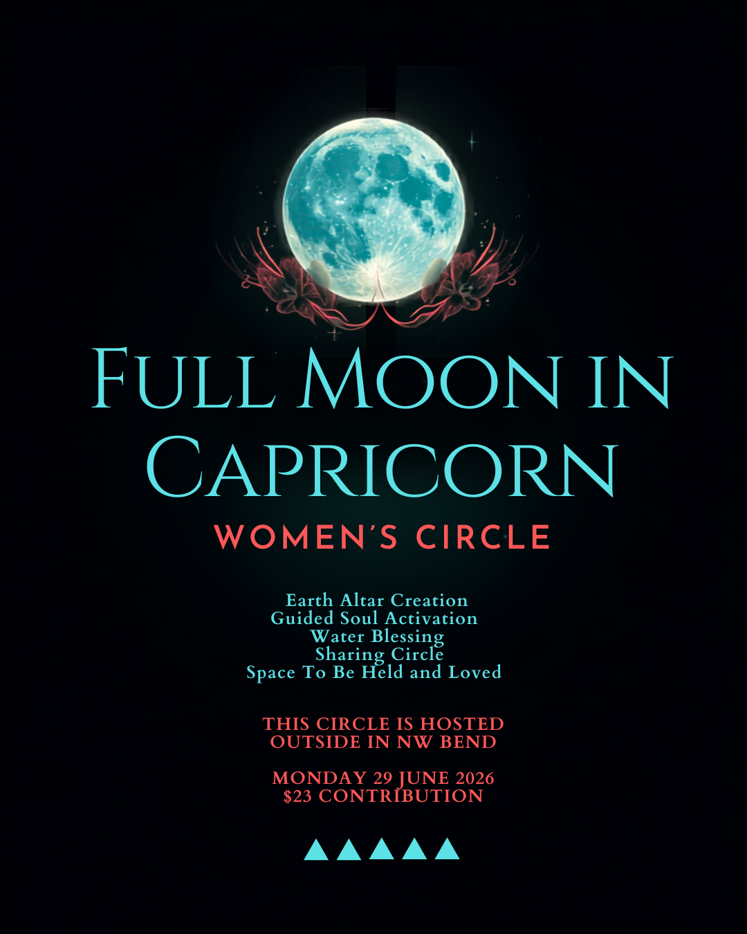 ✨ Full Moon in Capricorn Women’s Circle ✨ with Earth Altar Creation + Water Blessing