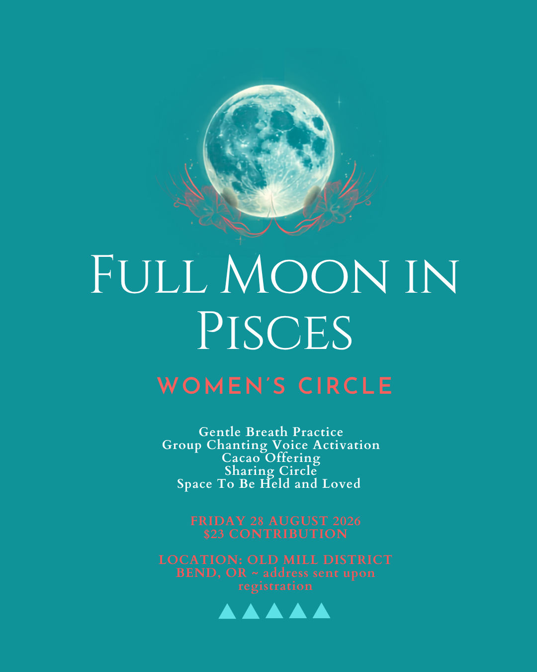 ✨ Full Moon in Pisces Women’s Circle ✨ Cacao Ceremony