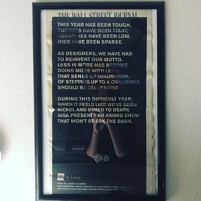 I collected this poster almost 10 years ago. Who have thought it would be relevant today. #designmatters #graphicdesign #gooddesign #innovation #designchallenge #stlmade  @aiga @aigastl