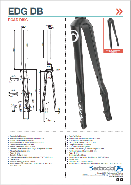 Deda edg ロードフォーク Deda EDG Road Fork