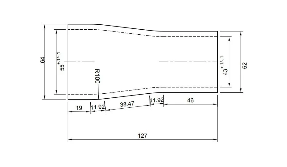 44mm Headtube Road Bike ZS44/ZS56 External Cone Tube Tapered Heads