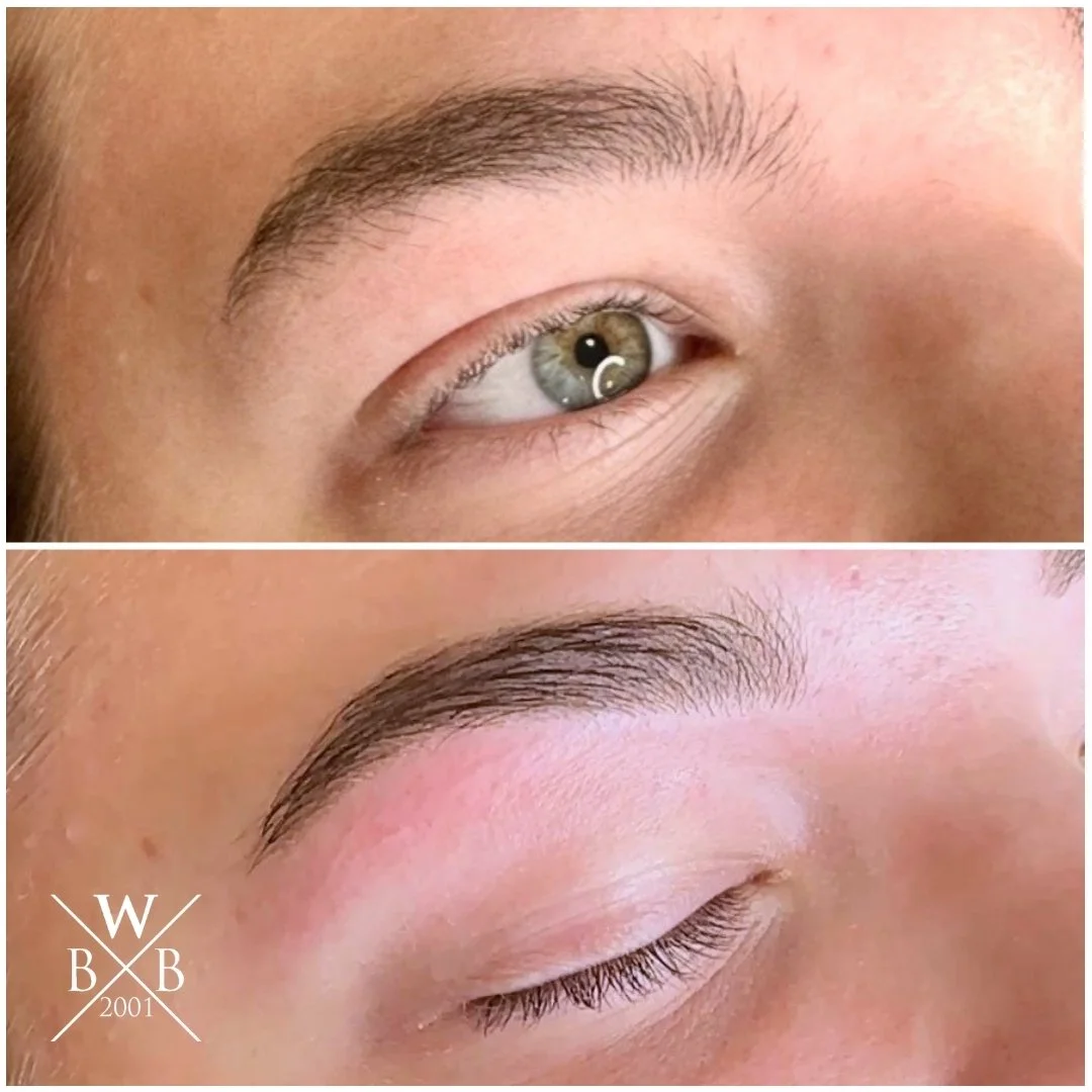 Utah Brow Shaping wax and tint before and after picture by Brows by Whitney in Salt Lake and Utah Valley
