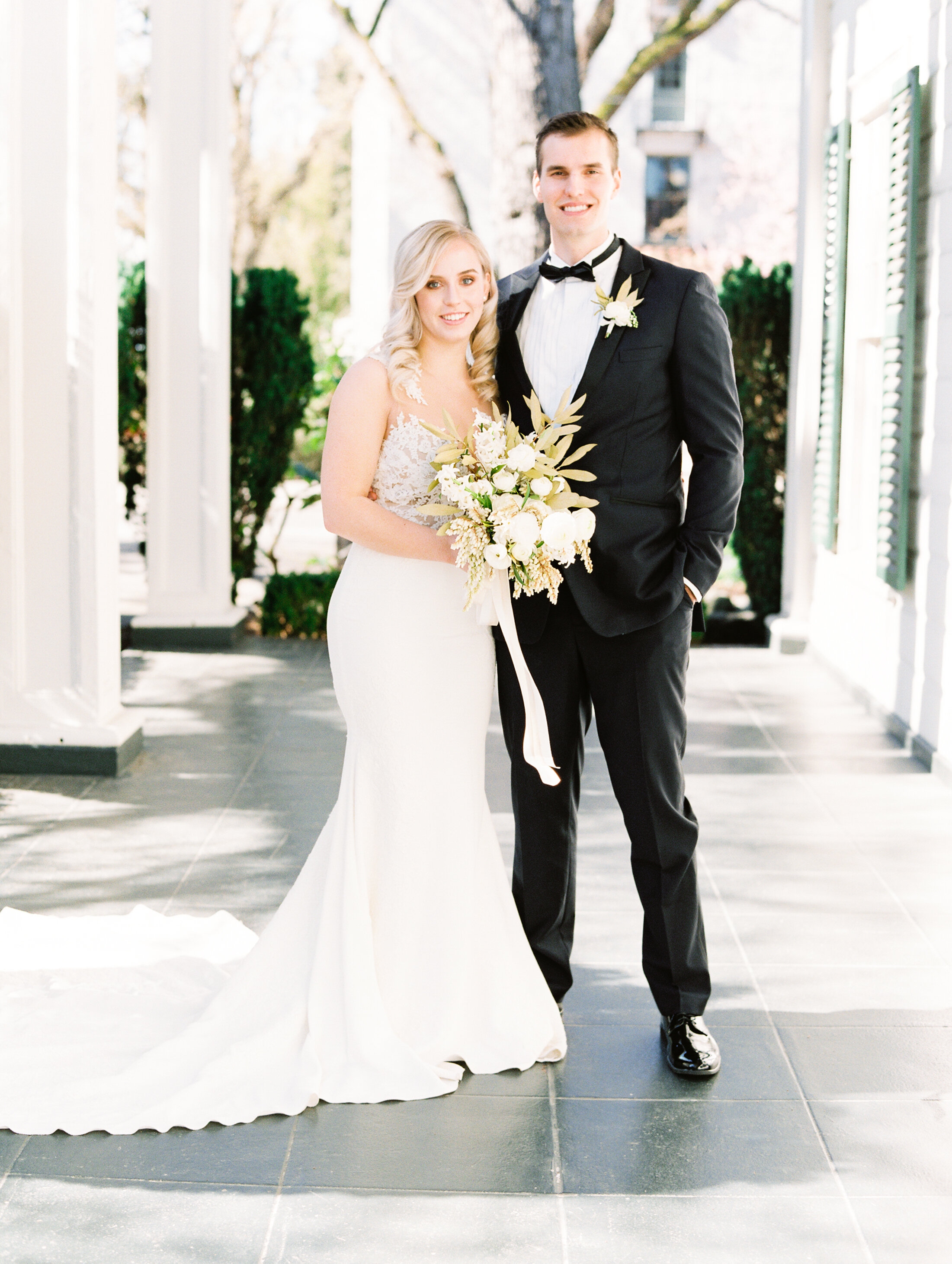DAR Rainier Chapter House Wedding | Pacific Engagements Seattle Bride and Groom Portraits | Pronovias Real Brides | Pronovias Vicenta Dress | The Black Tux | Seattle Wedding Venues