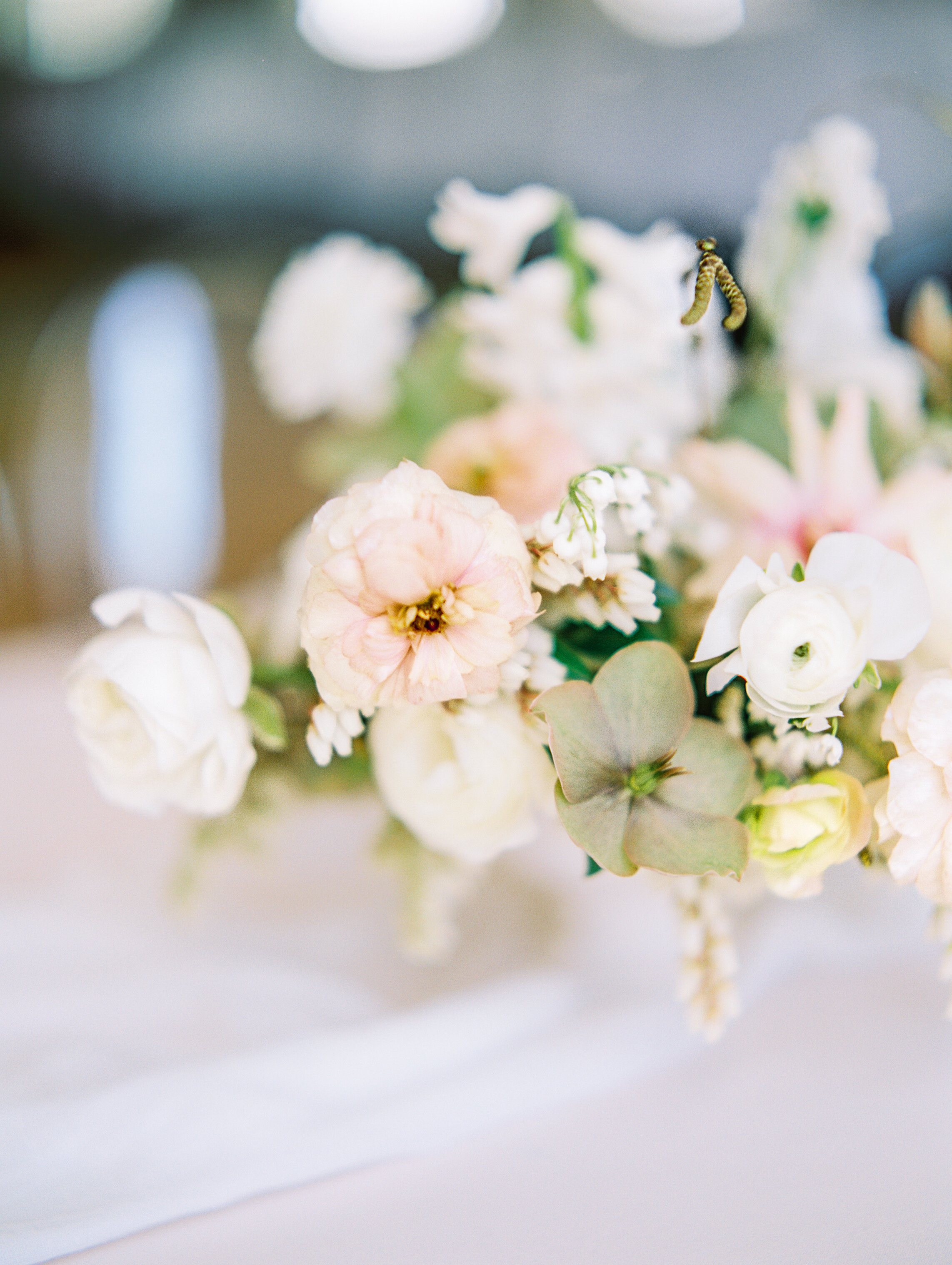 Rainier Chapter House Wedding Reception | Pacific Engagements Seattle Wedding Venue | Botanique Flowers Wedding Table Centerpiece Fine Art Wedding