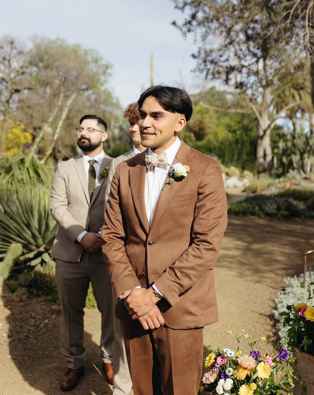 pacific-engagements-ruth-bancroft-gardens-wedding-photos-of-groom-during-ceremony-sam-minter-photography