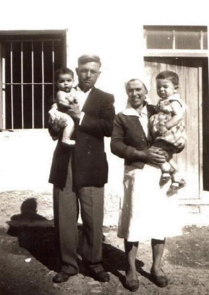 In Potamia, 1956, with my parents and brother.