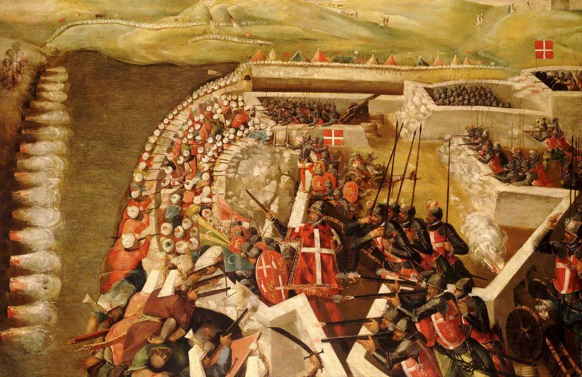 The Siege of Malta: Attack on the Post of the Castilian Knights, 21 August 1565: Matteo Perez d' Aleccio