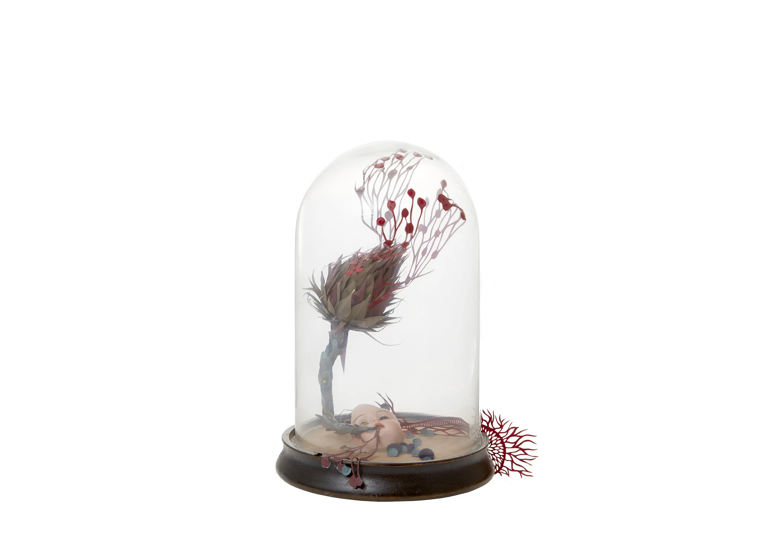 "Unspoken Words", porcelain, paper cut 40 x 26 x 26 cm 2014