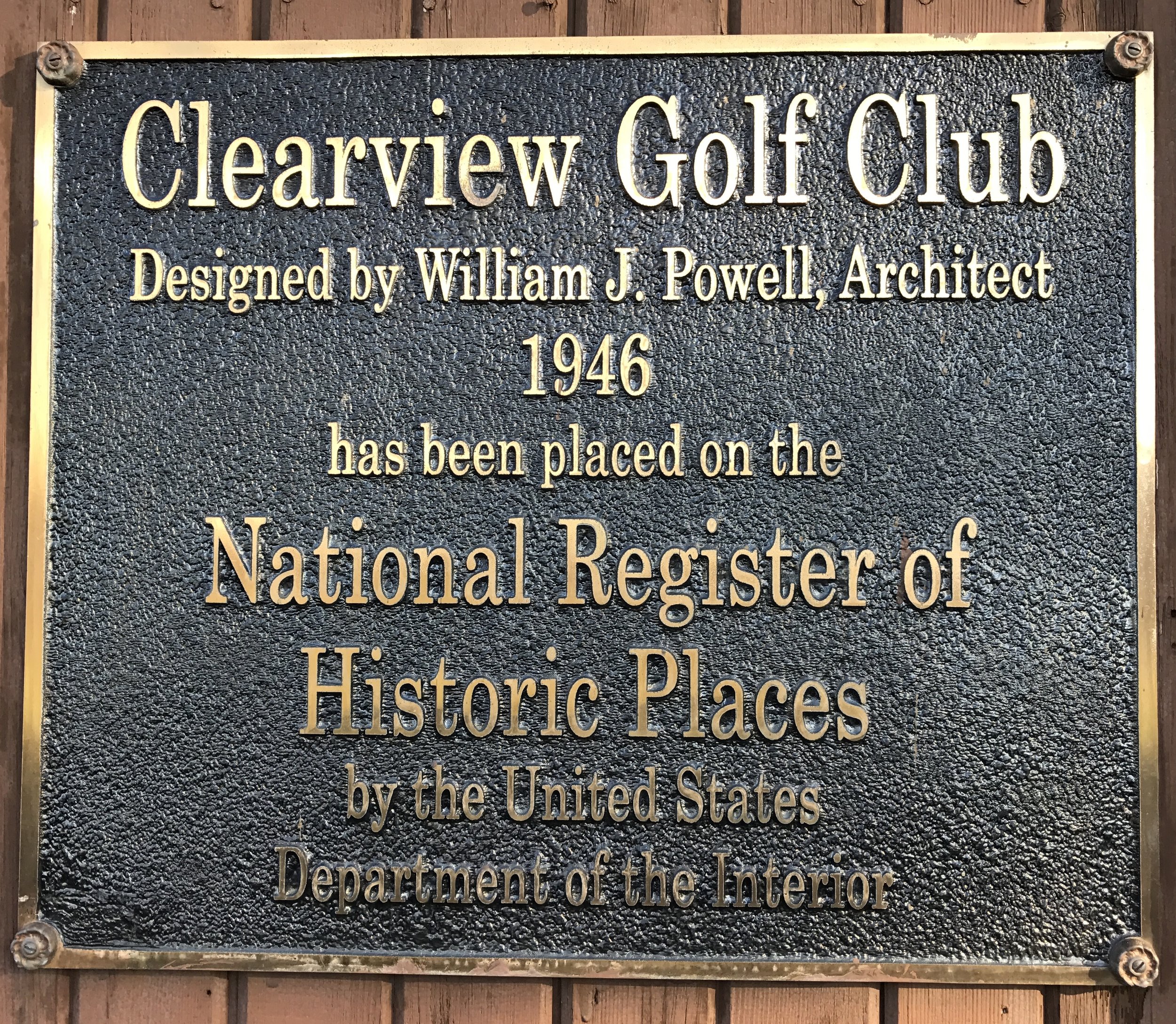  Clearview Golf Club was placed on the National Register of Historic Places by the U.S. Department of the Interior in 2001.&nbsp; 