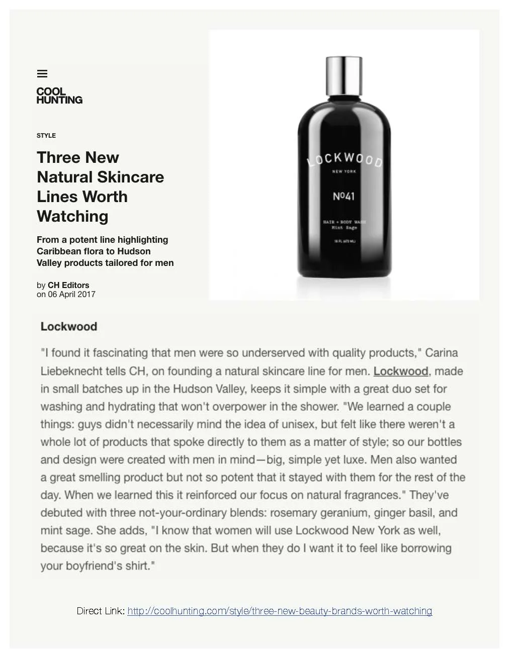 Cool Hunting: Natural Skincare Lines To Watch