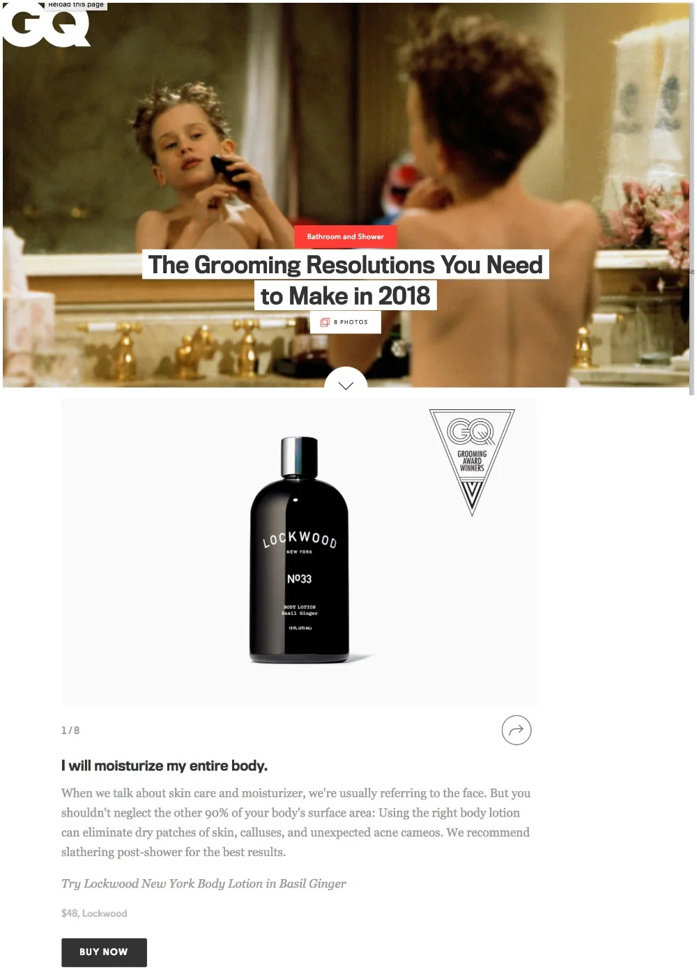 GQ: 2018 New Year's Resolution