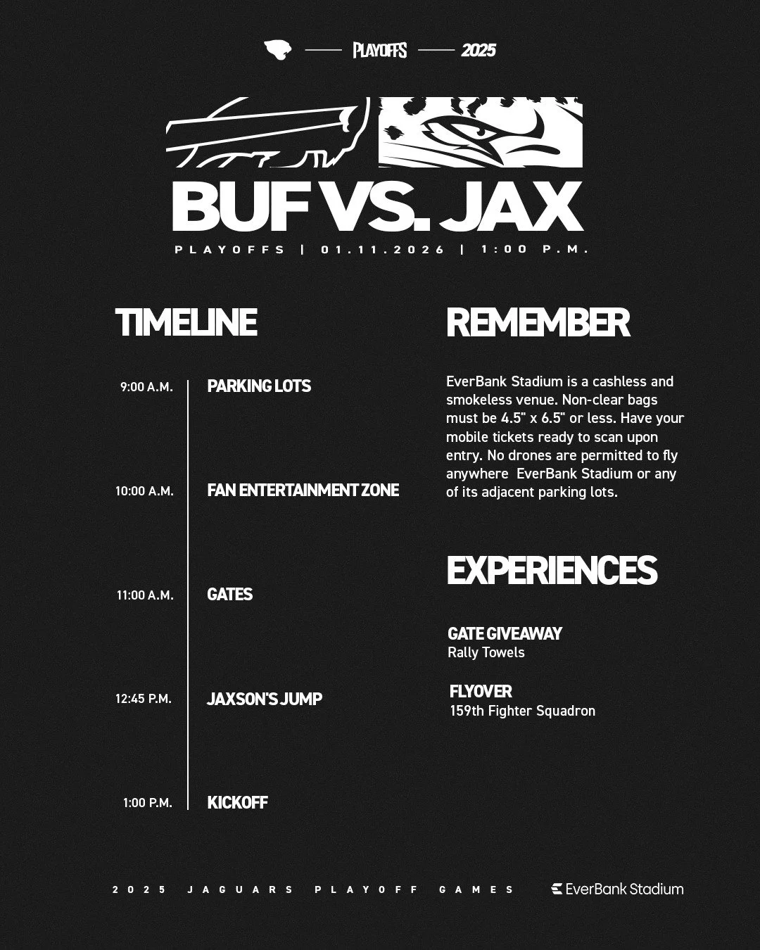 It's about us. Time to lock down The 'Bank. 🔒⬇️🏦

#BUFvsJAX