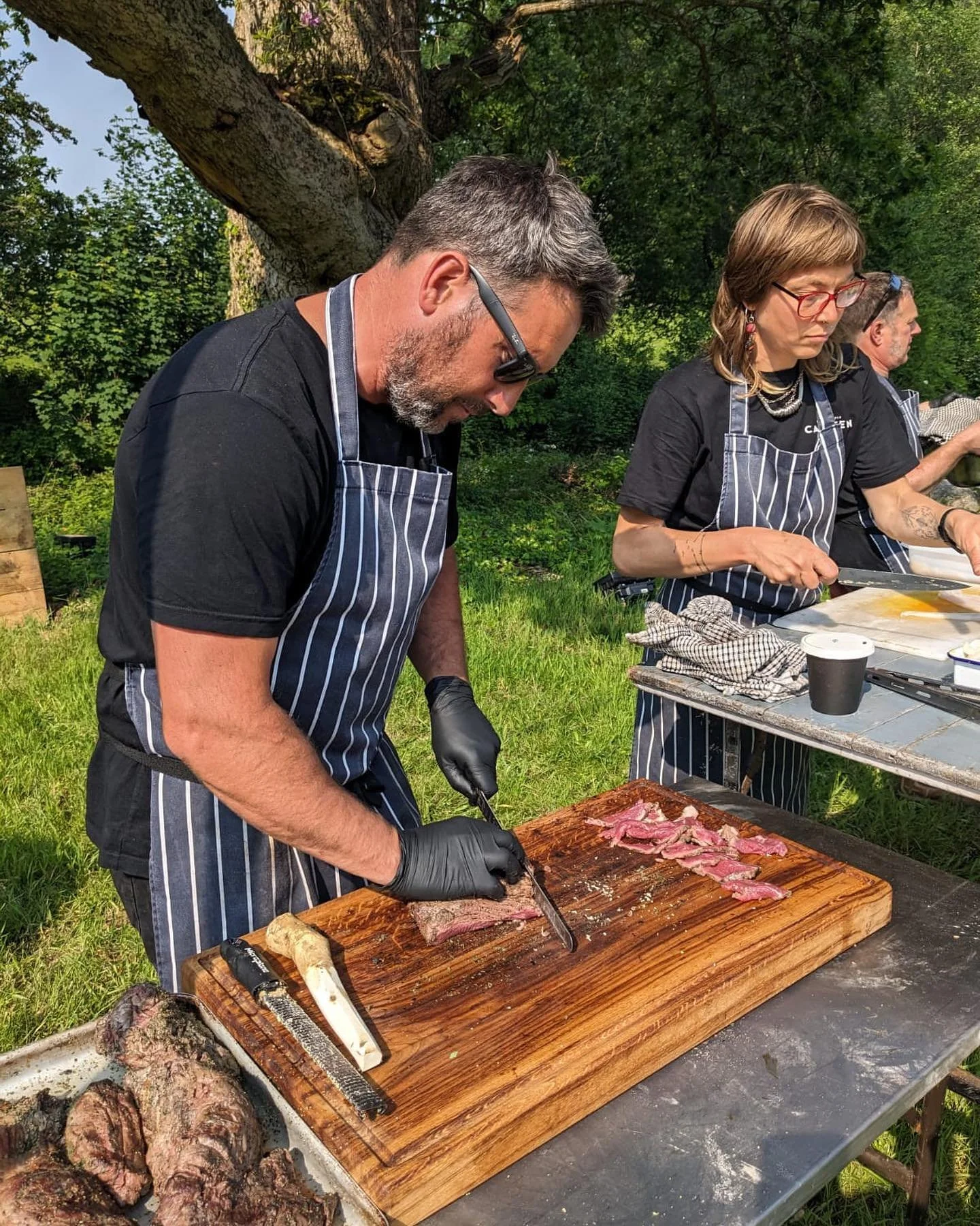 Our groom Jack first ate with us when he crashed one of our banquets at Wilderness festival. He ended up eating a pork roll and decided that he wanted us to cook for his wedding. Luckily he already had someone to marry.
A while passed and Jack decid