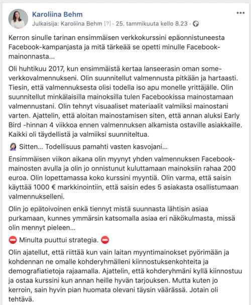 Facebook-markkinointi