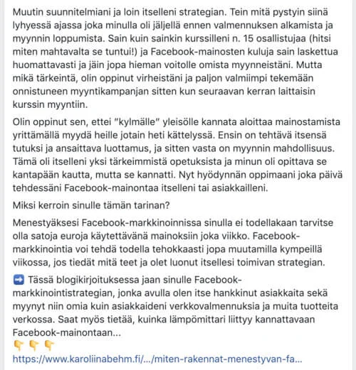 Facebook-markkinointi 2