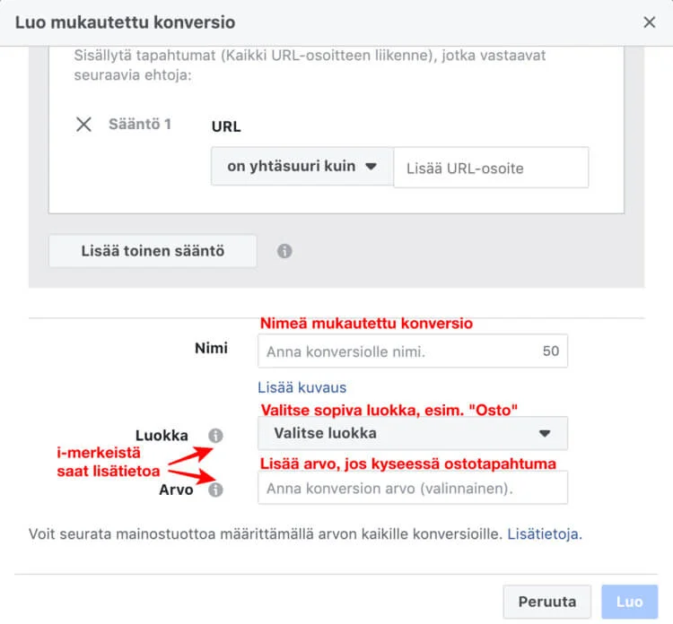 Facebook-pikselin asennus 2