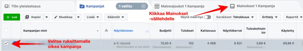 Facebook kampanja