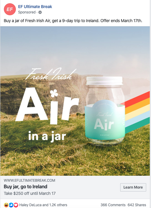  Facebook advertisement 