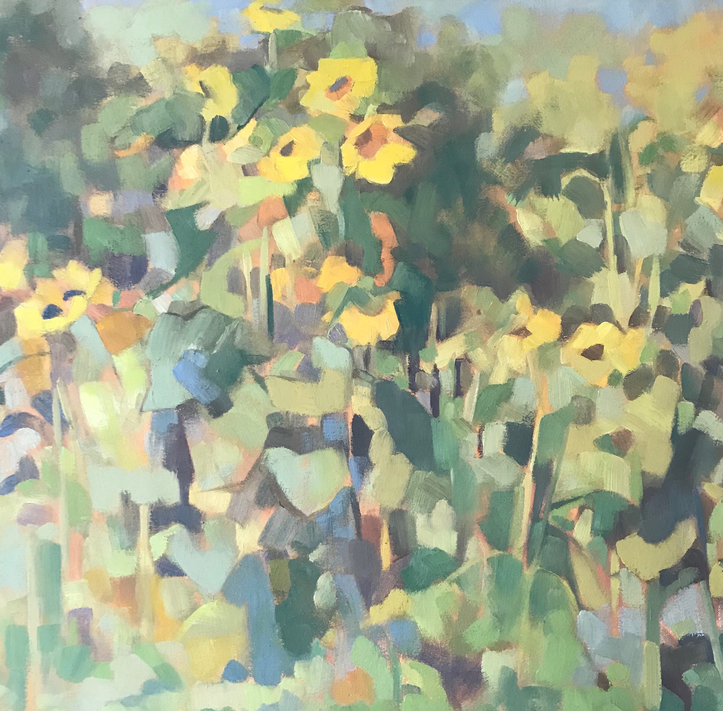 Sunflowers from Pleasant Hill Farm, 24 x 36, oil on canvas