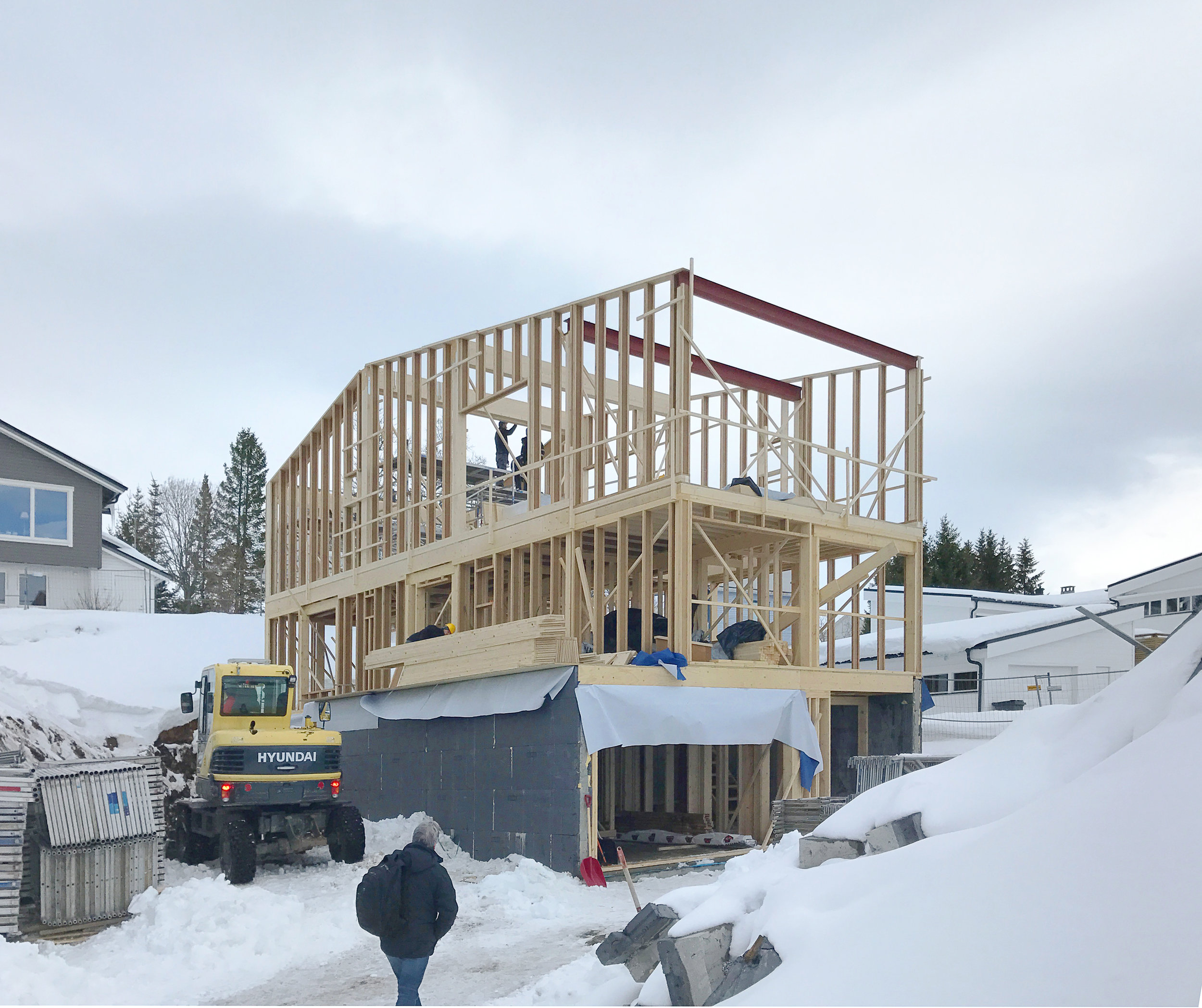  Construction on Martinurdalsveg, double house in Tromsø&nbsp;&nbsp;has reached a key stage 