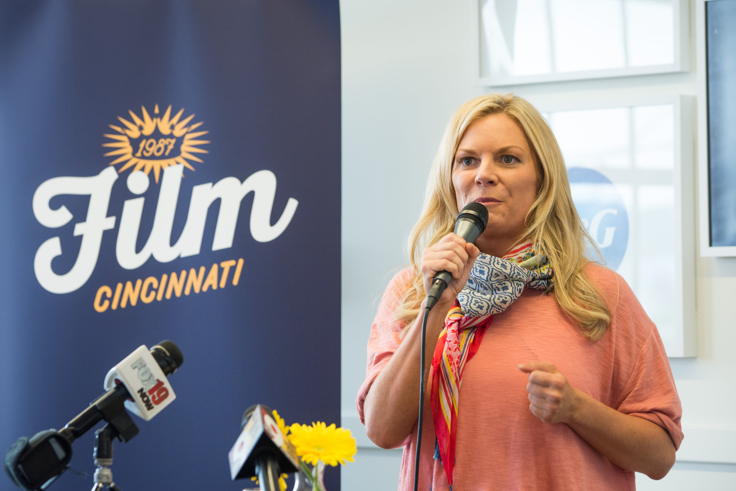 Kristen Schlotman, executive director of Film Cincinnati, announced to the media The Greater Cincinnati and Northern Kentucky Film Commission will now be referred to as Film Cincinnati Thursday August 18, 2016.