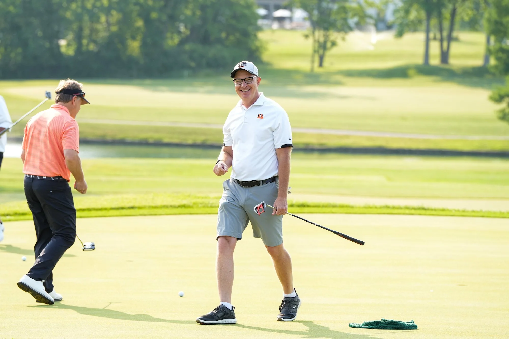  Bengals radio host Dan Hoard plays hole 18 of the Inaugural Joe Burrow Foundation Golf Invitational Monday, June 5, 2023 at Cold Stream Country Cub. 
