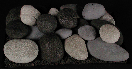 Rasmussen Fire Stones View Full Specs FireStones for those with contemporary decor, for those with a modern flair, for those yearning for an alternative to the ubiquitous gas log and for those who just want something different.