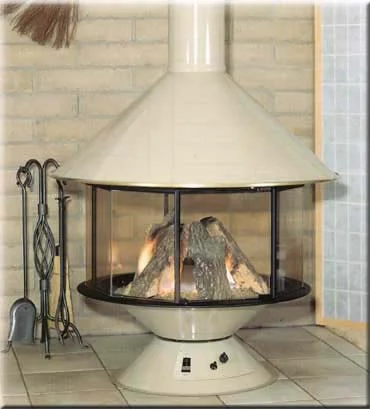 Malm Imperial Gas Carousel View Full Specs Available in matte black, 10 decorator colors fired in porcelain, and satin brass. The versatility of the Gas Carousel is unlimited, center of the room, in the corner, or near a straight wall with only 6" clearance from combustible materials.