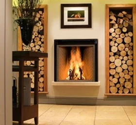 RSF Renaissance View Full Specs This award winning, open hearth design offers major advantages over a traditional fireplace. The hideaway guillotine door allows you to enjoy your fireplace with the door open or closed. The door disappears without altering your view of the flames.