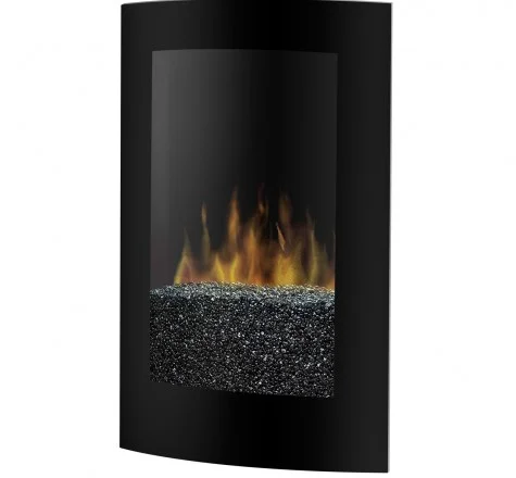 Dimplex Convex View Full Specs The tempered glass front and a seamless black finish design of the Convex wall mount fireplace, combine to create a contemporary look that adds style to any décor. Choose surface-mount, plug-in installation for the ultimate simplicity or recessed installation & hardwired capabilities for a sleek low-profile look.