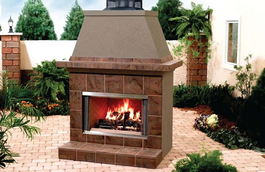 Heat & Glo Montana View Full Specs The Montana fireplaces are unique in that they combine the elegance and durability of stainless steel with the beauty of a full refractory lining and a generous 36" or 42" firebox opening. Add the Montana to a Fireplace Surround Outdoor Elements and make your fireplace the focal point of your backyard.
