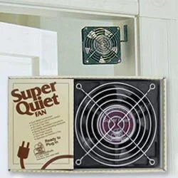 Circulating Fan Mount in a doorway and transfer heat to an adjoining room.