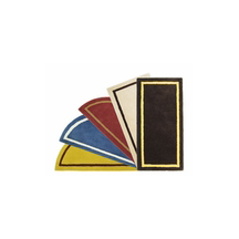 Contemporary 100% wool, made in Belgium - half round & rectangular, several colors.