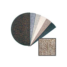 Olefin 100% olefin in half-round or rectangular shapes and many colors.