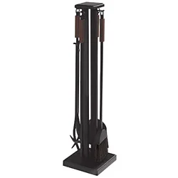 32" Arts & Crafts Tools Elegant, yet simple, matte black w/burnished bronze handles.