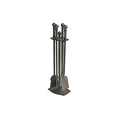 30" Ball & Claw Tools Designer tools in burnished black finish - matching log holder & screen available.