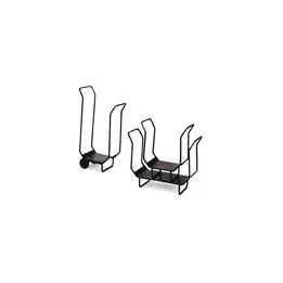 Traditional Wood Holder Matte black, welded construction - 3 sizes.